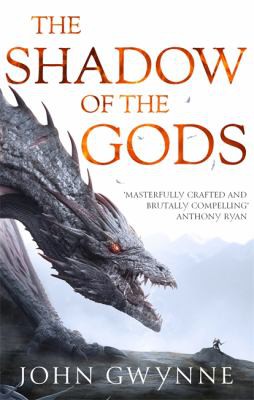 The Shadow of the Gods cover by John Gwynne - Norse grimdark dark fantasy where bloodsworn debts are inked on skin and the gods are all dead but their bones remain