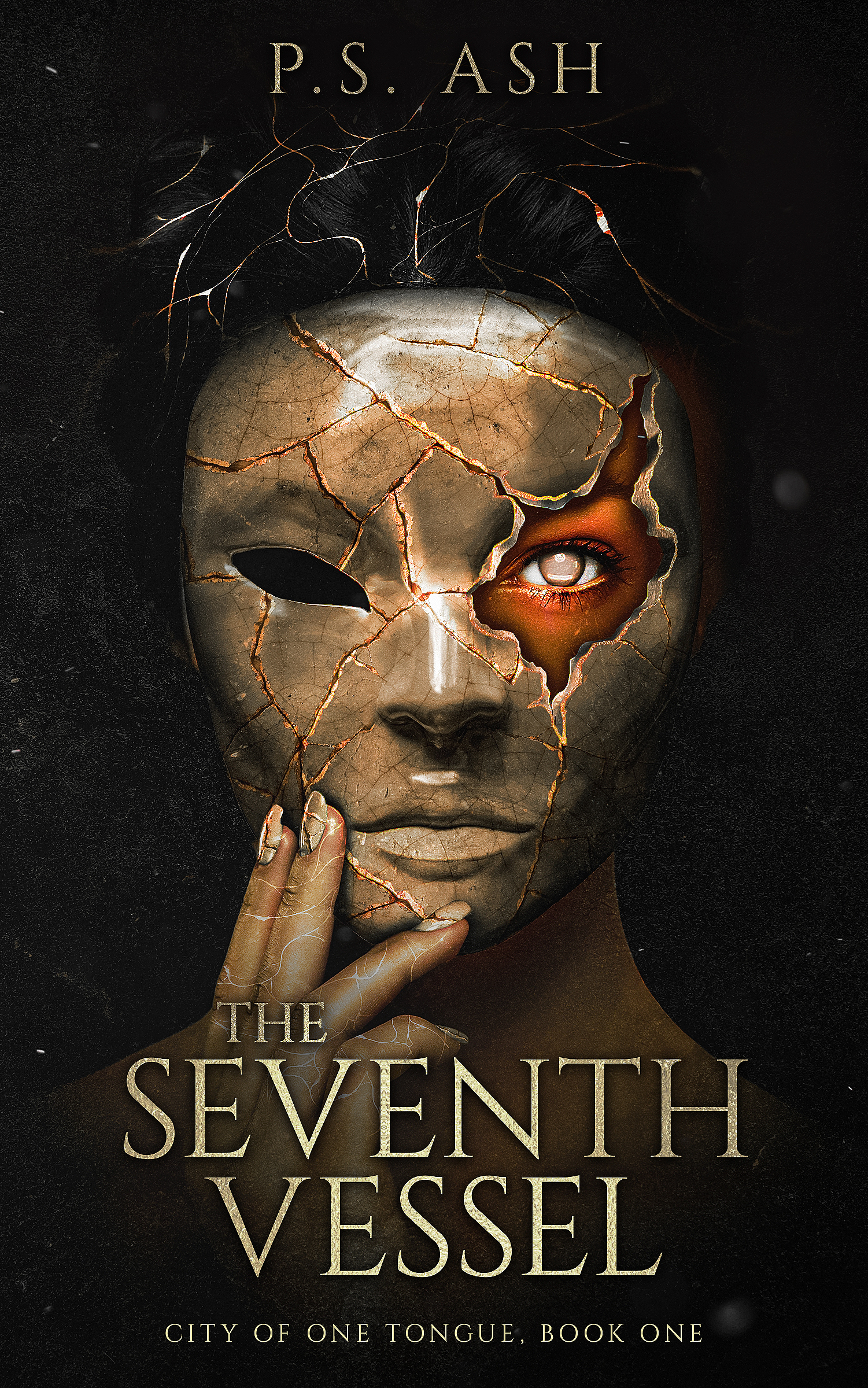 The Seventh Vessel cover by P.S. Ash - vessel-and-rider dark fantasy with psychological dread